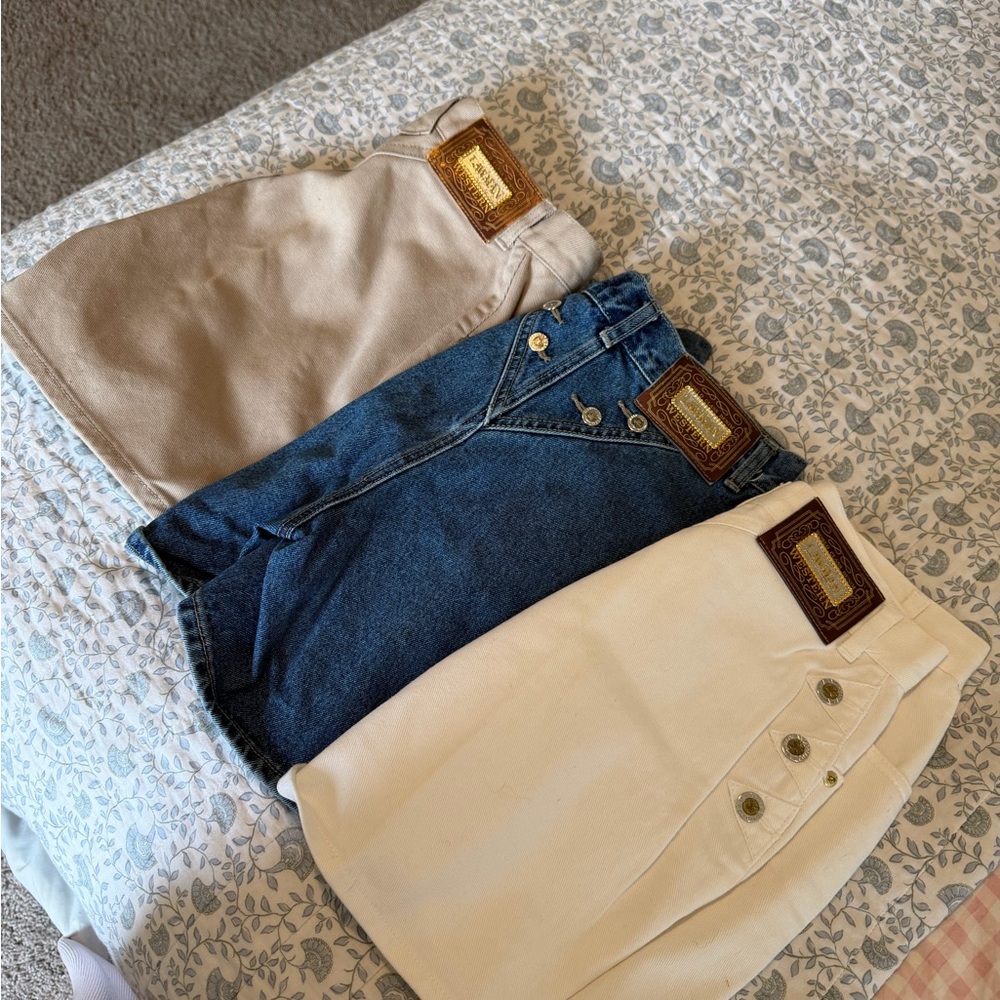 Classic High-Rise Jean Shorts - Blue Denim - can be sold separately